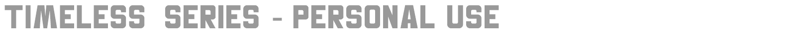 Timeless Series font preview